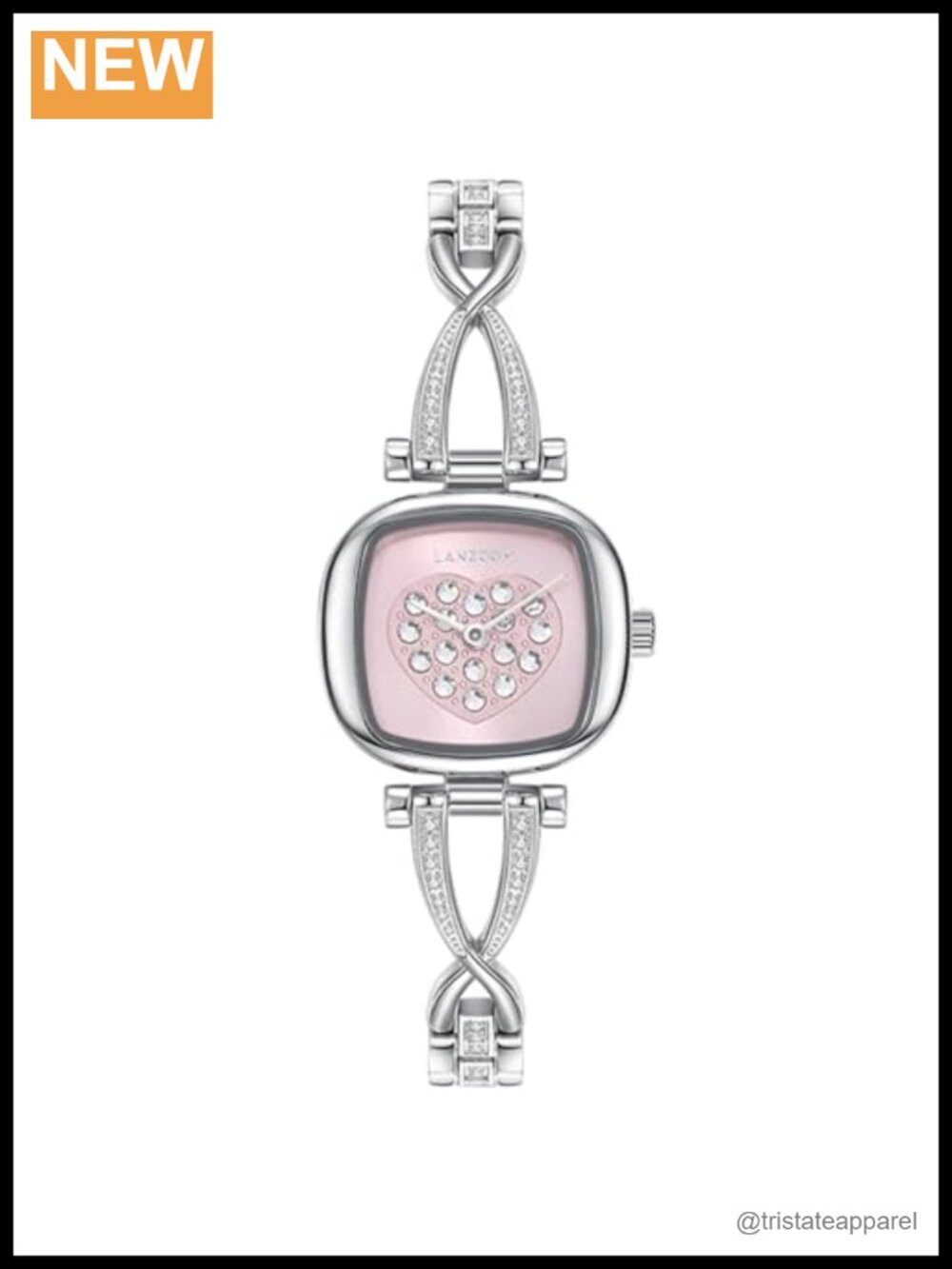 Heart Shaped Diamond Watch 316L Stainless Steel Bracelet Women's Luxury Fashion